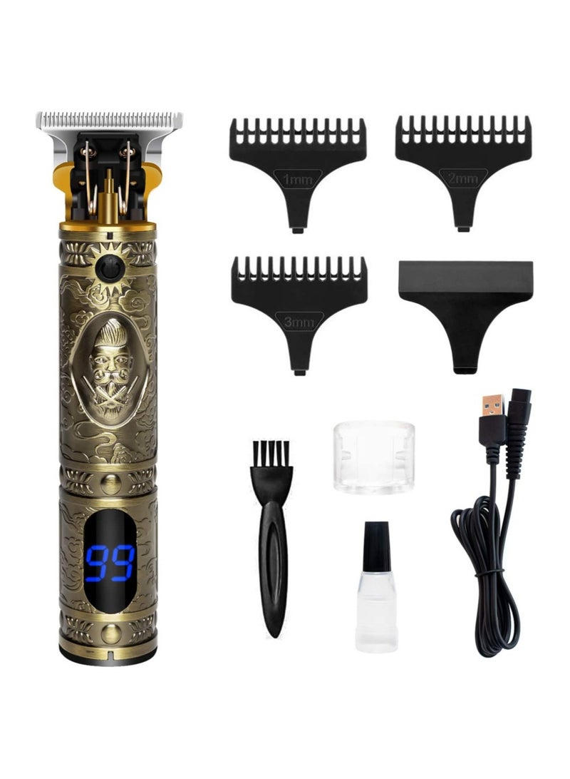 Upgraded T Blade Hair Trimmer for Men, Cordless Electric Pro Li Outliner, Zero Gapped Detail Barbershop Beard Shaver Rechargeable Hair Clippers with Limit Combs Guards & LED Display - Image 1