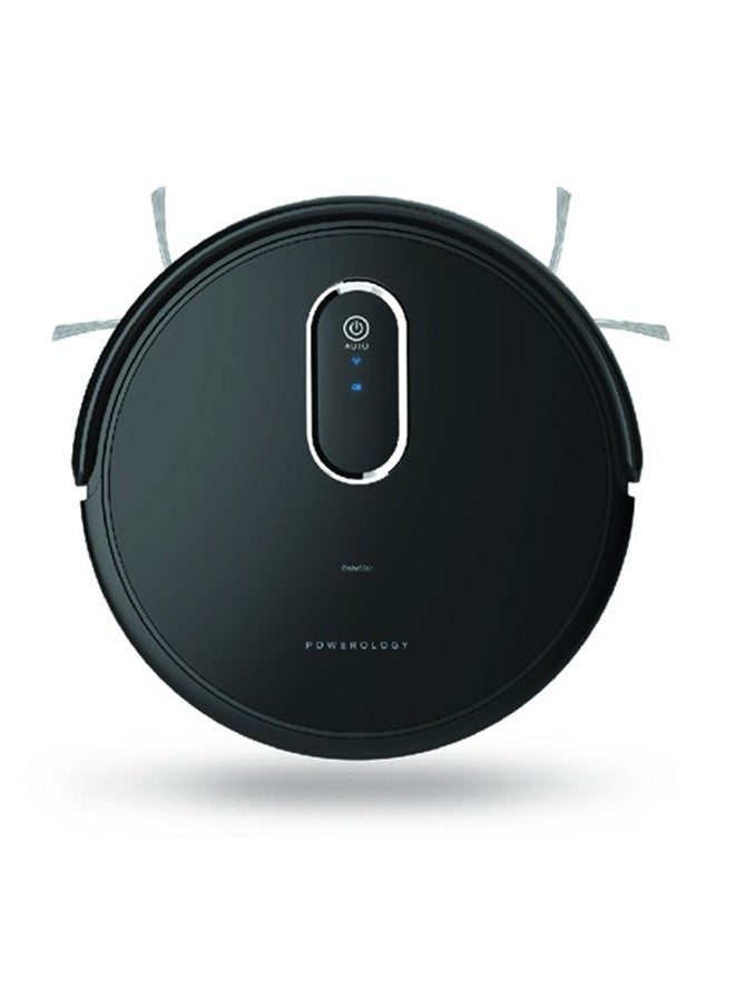 Powerology - 2600mAh Smart Robotic Vacuum Cleaner 20W, Re-Washable HEPA Filter, 2000Pa Strong Suction, 2H Working Time, 500ml Bin Capacity Alexa And Assistant Voice Command - Black - Image 1
