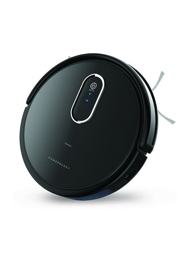 Powerology - 2600mAh Smart Robotic Vacuum Cleaner 20W, Re-Washable HEPA Filter, 2000Pa Strong Suction, 2H Working Time, 500ml Bin Capacity Alexa And Assistant Voice Command - Black - Image 1