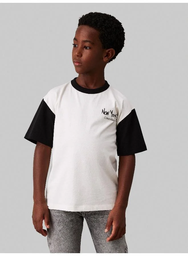 Calvin Klein Jeans Youth Color Block Graphic T-Shirt