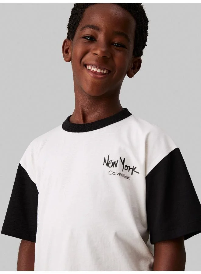 Calvin Klein Jeans Youth Color Block Graphic T-Shirt