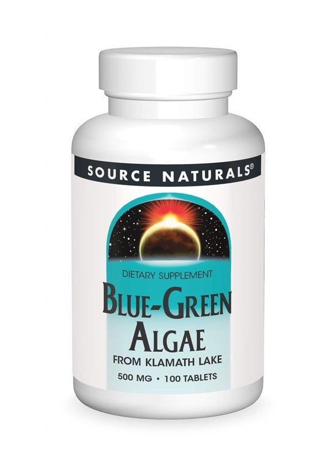 Source Naturals - Blue Green Algae from Klamath Lake 500 mg - 100 Tablets - Image 1