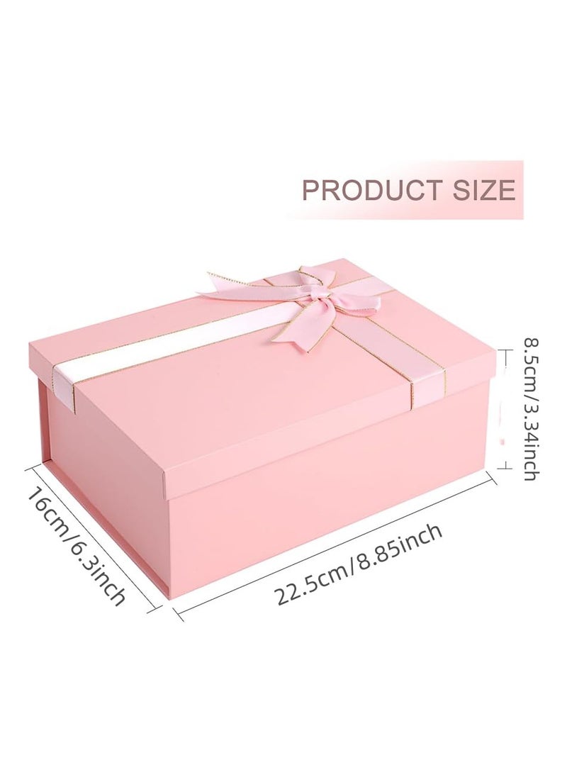 Generic Pink Large Gift Box with Lid and Bow,Pink Gift Packaging Box for Christmas Valentines Day Present Birthday Wedding Anniversary Festival（29x22x10.5cm）  - Image 5