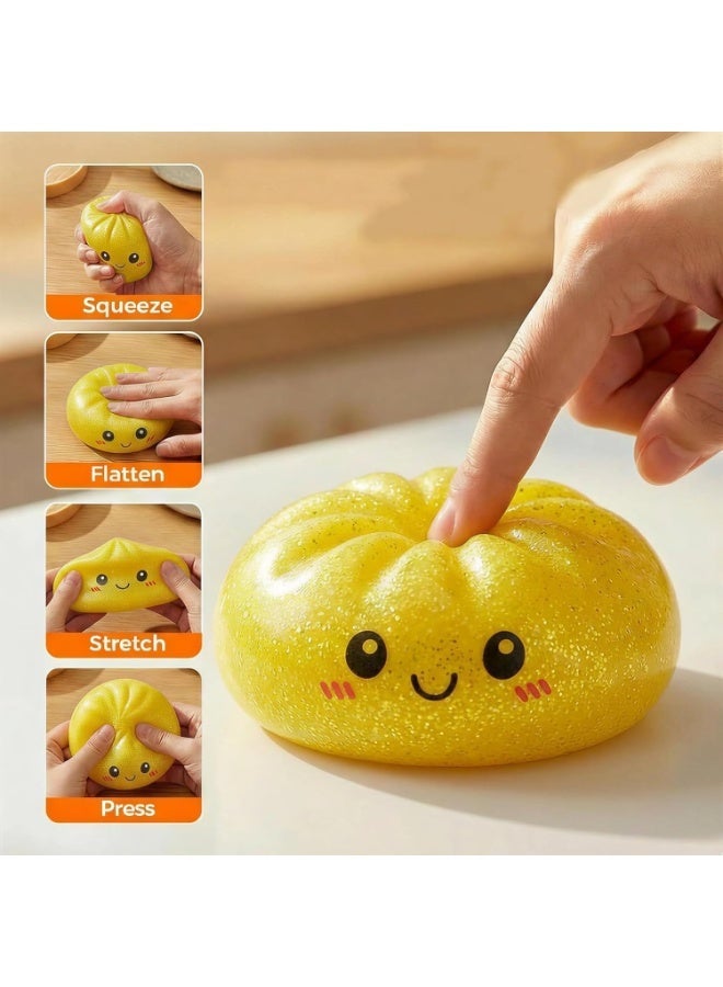 GIOIO Gold Maltose Dumpling Mystery Box, Dumplings Stress Balls for Adults, Stress Relief Dough, Office Gifts, Novelty Party Favors - Image 3