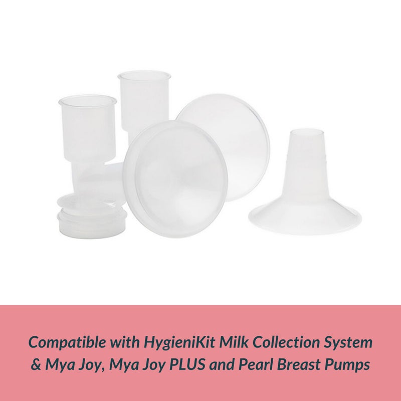 Ameda CustomFit Breast Flanges Medium/Large | Includes (2) 30.5mm Breast Pump Flanges & (2) 28.5mm Flange Inserts | Fits HygieniKit and MYA Joy, MYA Joy Plus & Pearl Breast Pumps | BPA and DEHP Free - Image 2