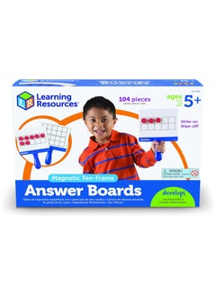 Learning Resources 104pcs Magnetic Ten Frame Answer Boards for Kids  - Image 1