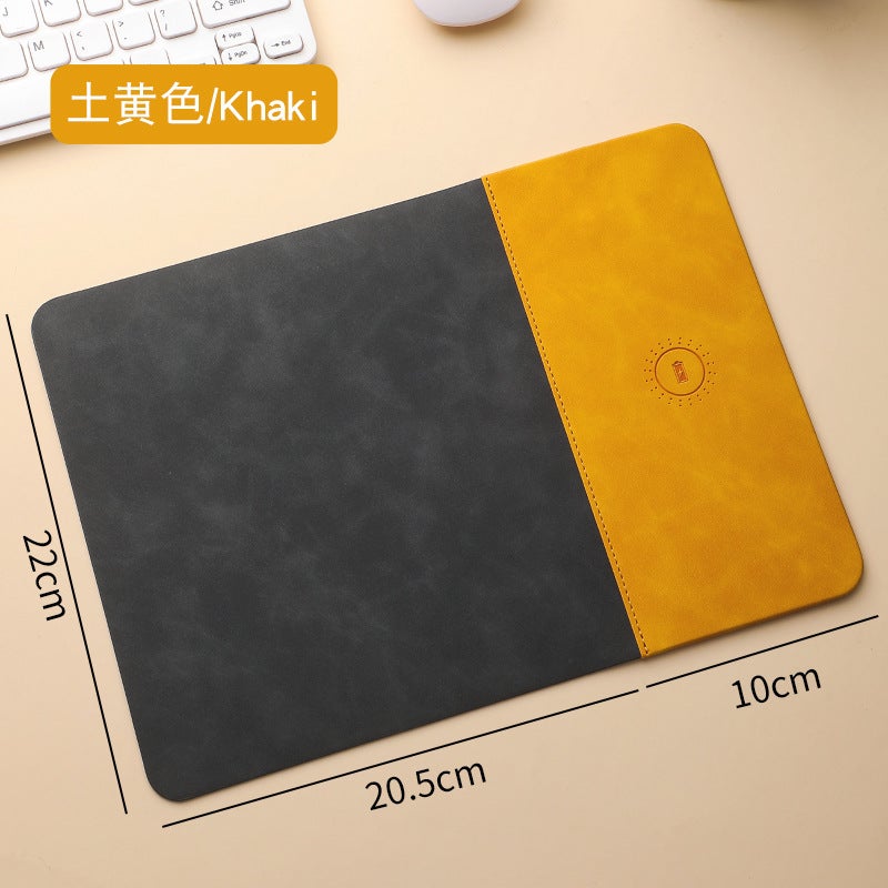 Fast Charging Wireless Charging Mouse Pad Small 15W Business Office Pu Leather Anti-Slip Mouse Pad Can Add Logo - Image 1