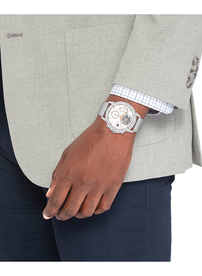 TOMMY HILFIGER ساعة تومى هيلفيغر التناظرية للرجال بحالة بيضاء - 1710682 - Image 2