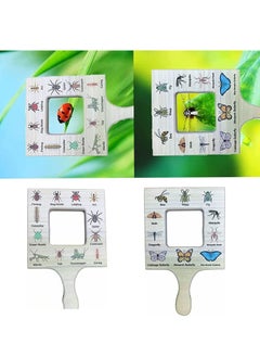 Nature Guide Finder Frame Wooden Double Sided Nature Viewfinder Kids Educational Learning Toys Child  B09wk833j1