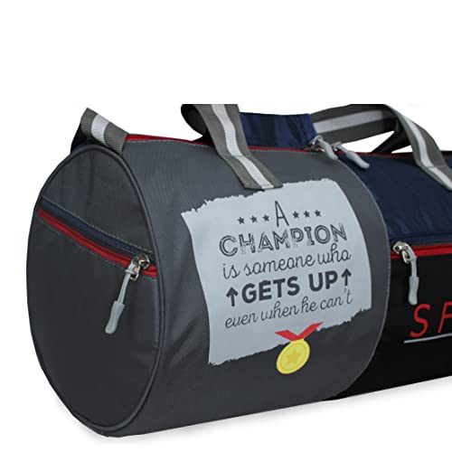 Sfane Gym Bags for Men with Separate Shoe Compartment Sports Gym Bags for Women Unisex Duffle Bags for Gym for Carry & Travel Adjustable Duffel Bags Sports Bag - Navy Blue & Red - Image 5