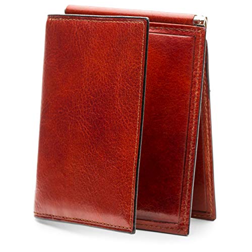 Bosca Men's Wallet, Old Leather Money Clip with Card Case Pocket, Designed For Front Pocket, Gift Packaging, Cognac Brown - Image 5