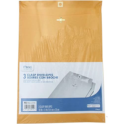 Mead Cambridge Limited Clasp Envelopes, Heavyweight, 10x13, Brown Kraft - Image 5