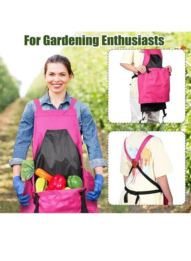 general Adjustable Garden Apron Canvas Work Apron with Pockets Waterproof Gardening Apron Kitchen Apron Harvest Horticultural Bag Fruits Vegetables - Image 3