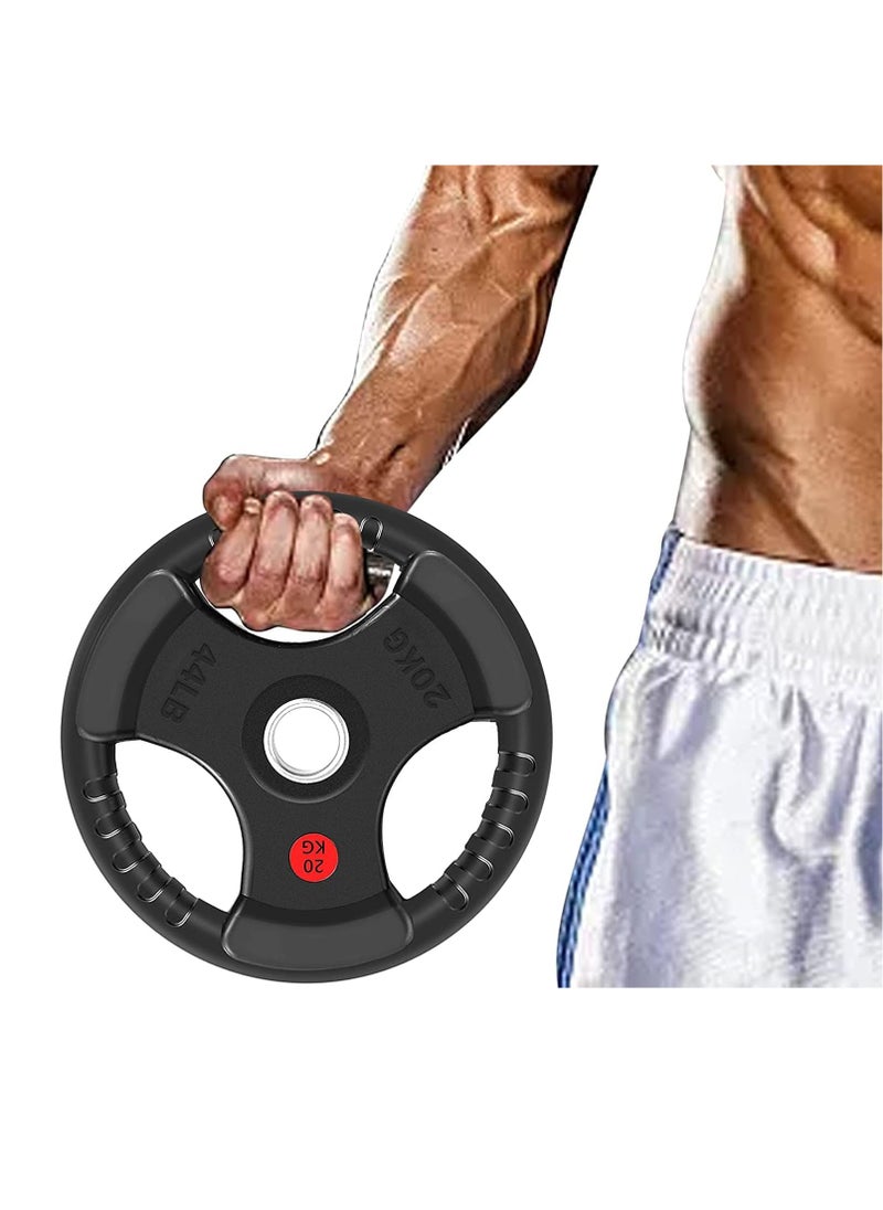 JOGAMS Olympic Weight Plates Cast Iron Weights with Rubber Finish Rubber Coated 2 Inch Grip Plate for Weightlifting and Strength Training Home Gym Training Weight  - Image 2