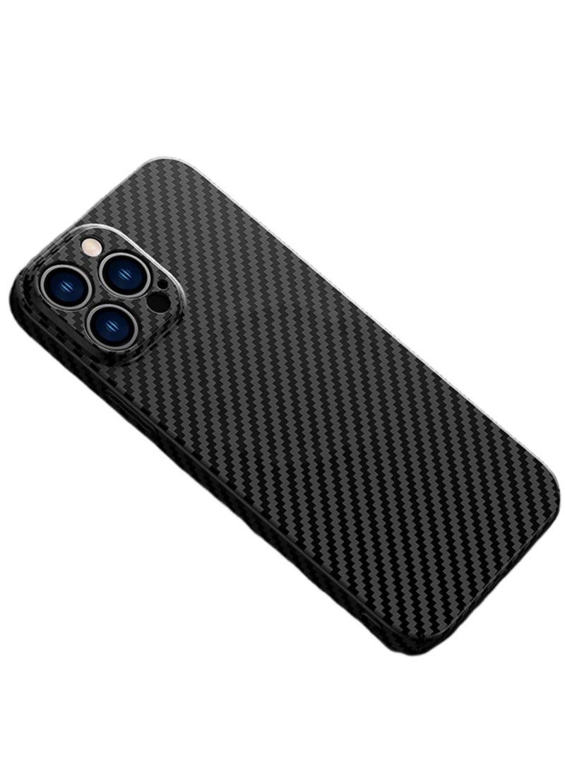 Raxoom Personality Handsome Light Thin Carbon Fiber Pattern PC Phone case Compatible with iPhone 15 Pro Unique Comfortable Cool Shockproof Back Cover Duty - Image 1