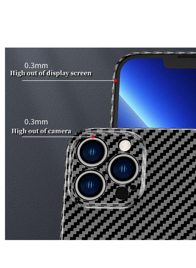 Raxoom Personality Handsome Light Thin Carbon Fiber Pattern PC Phone case Compatible with iPhone 15 Pro Unique Comfortable Cool Shockproof Back Cover Duty - Image 3