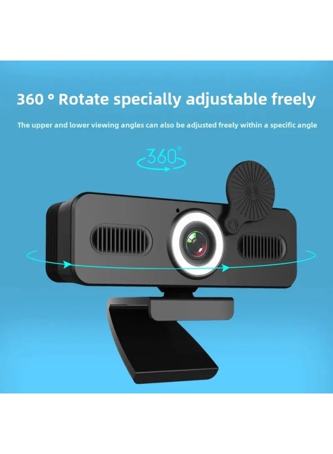 2K Computer Webcam Home Use Desktop Lecture Microphone External Notebook USB With Microphone External Photography Camera-Color:【C36-1080P】  - Image 3