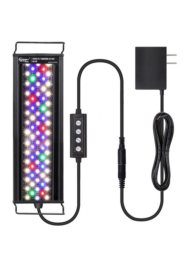 hygger Fish Aquarium LED Light, 14W 24/7 Lighting Sunrise-Daylight-Moonlight Mode DIY , Adjustable Timer/Brightness with Extendable Bracket 7 Colors for Planted Tank - Image 1