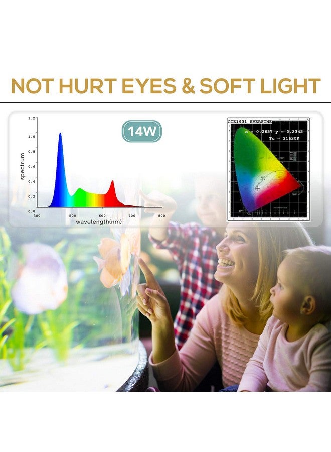 hygger Fish Aquarium LED Light, 14W 24/7 Lighting Sunrise-Daylight-Moonlight Mode DIY , Adjustable Timer/Brightness with Extendable Bracket 7 Colors for Planted Tank - Image 2