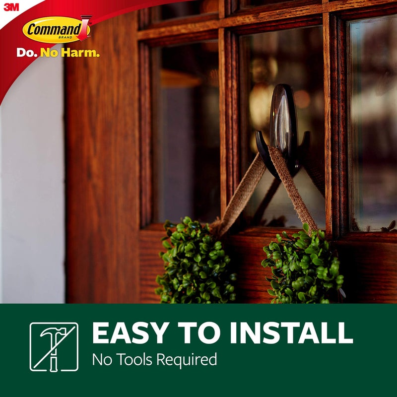 Command Outdoor Large Bronze Hooks, Holds 5 lb, 3 Hooks 4 Strips, Damage-Free, Weather Resistant for Hanging Decor - Image 4