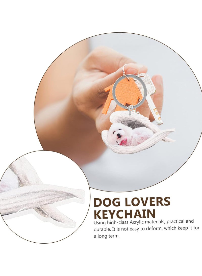 GGOOT 4pcs puppy pendant dog keychain car gadgets keychains for car keys memorial gifts keychain remembrance ornament dog pattern pendants dog key charm delicate decorative bag love dogs - Image 3