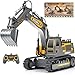 DOUBLE E Remote Control Excavator Toy Construction Toys Tractor Rechargeable Battery RC Vehicles Electric Truck Sandbox Digger Toys for Boys Girls Kids Gray - Image 4