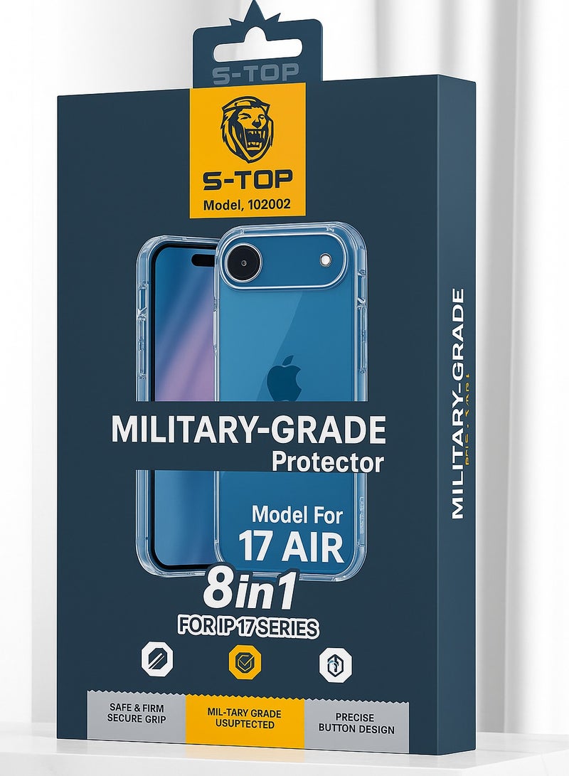 اس-توب غطاء حماية عسكري 8 في 1 من S-TOP – متوافق مع آيفون 17 إير - Image 1
