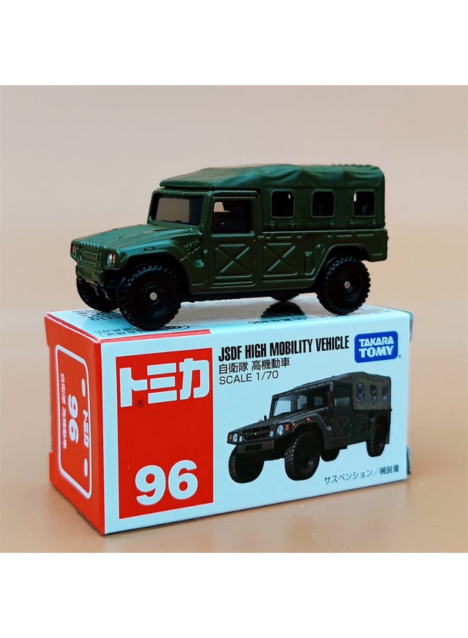 Genuine Multi-card Alloy Car Simulation Nissan Model Ornaments Car Boy Toy Car Collection Gift Car Model-Color:No. 96-Self-Defense Force High Mobility Off-Road Vehicle-Green  - Image 1