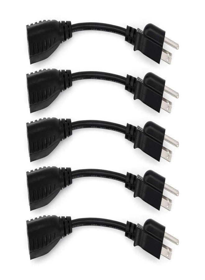 Sewell 6-Inch Power Extension Cable, 5-Pack, Outlet Saver, 18 AWG - Image 1