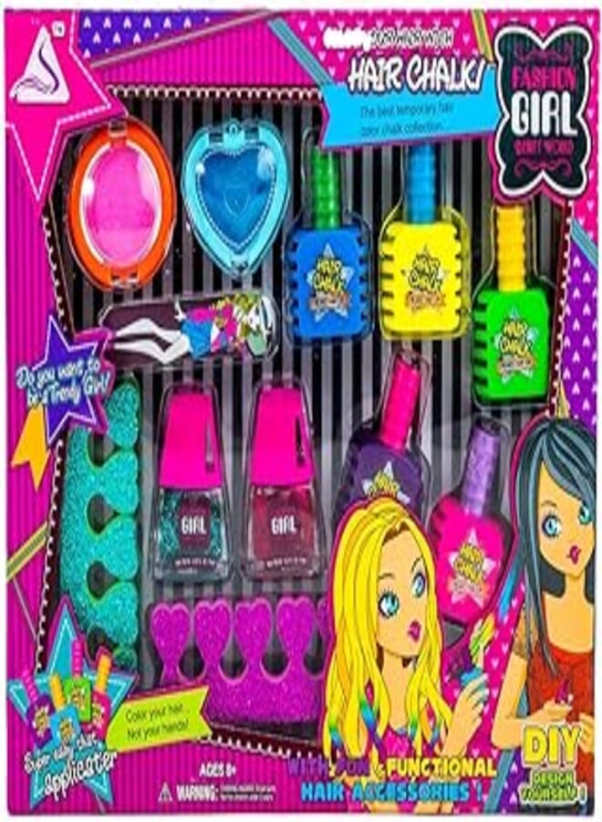 Hair Chalk And Body Tattoo Collection Set - J-505