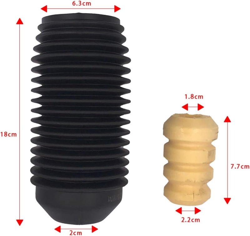 DEMULAX Car Front Shock Absorber Buffer Rubber Boot Set - Image 2
