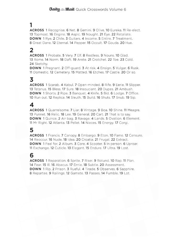 Daily Mail Quick Crosswords Volume 6: 200 new puzzles from the Daily Mail