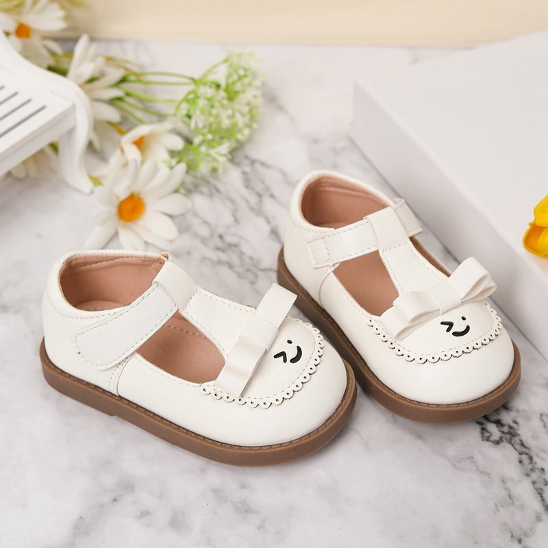 College Style Small Leather Shoes 2026 New Sweet Bow Soft-Soled Baby Cute Toddler Shoes For Girls - Image 1
