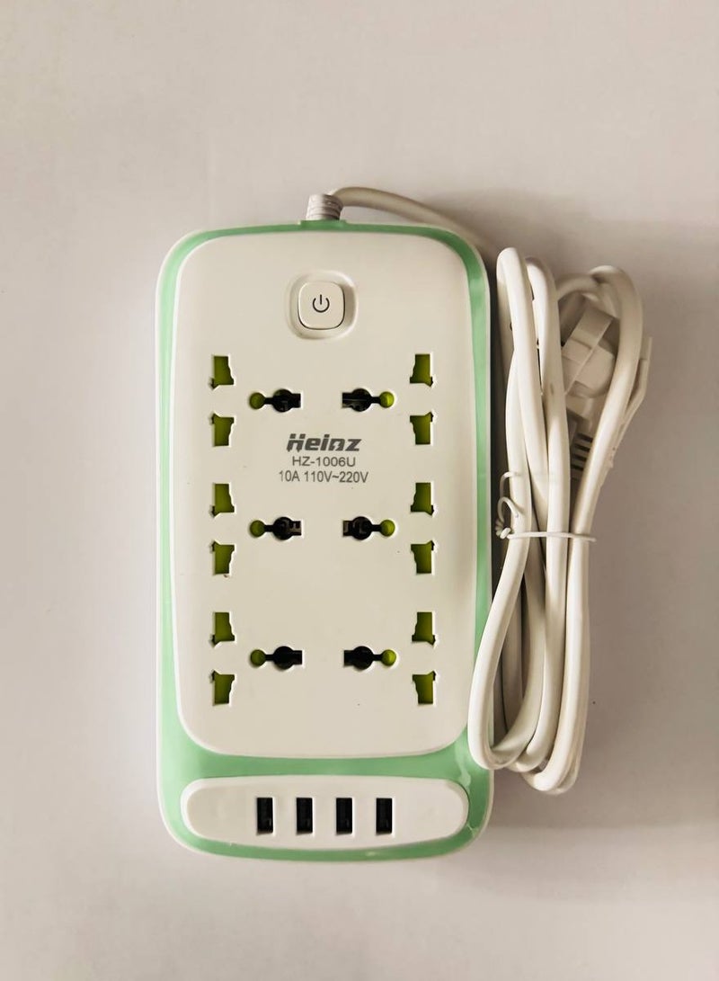 مشترك مقبس مع 8 منافذ مخرج كابل تمديد usb - Image 1