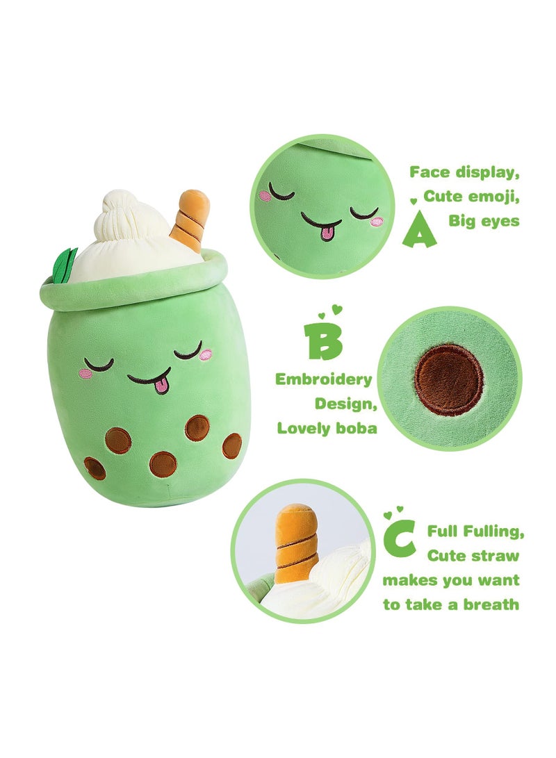 Adorable Kawaii Bubble Tea Plush Toy Soft Ice Cream Milk Tea Cup Pillow Gift for Kids Green 94 Inch - Image 3