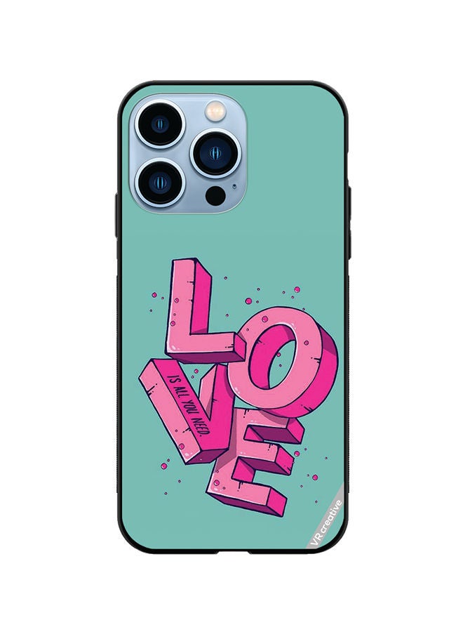 VR CREATIVE Protective Case Cover For Apple iPhone 13 Pro Max Love Is All You Need Design Multicolour - Image 1