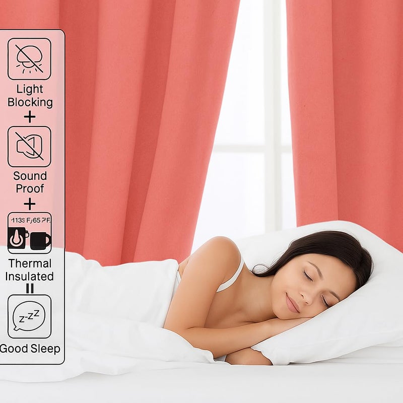 Amali Regal Dimout curtains with 16 Grommets in 2 panels Size (W132 x L 274cm) for living room Decor or bedroom window noise reduction and light blocking - Image 4