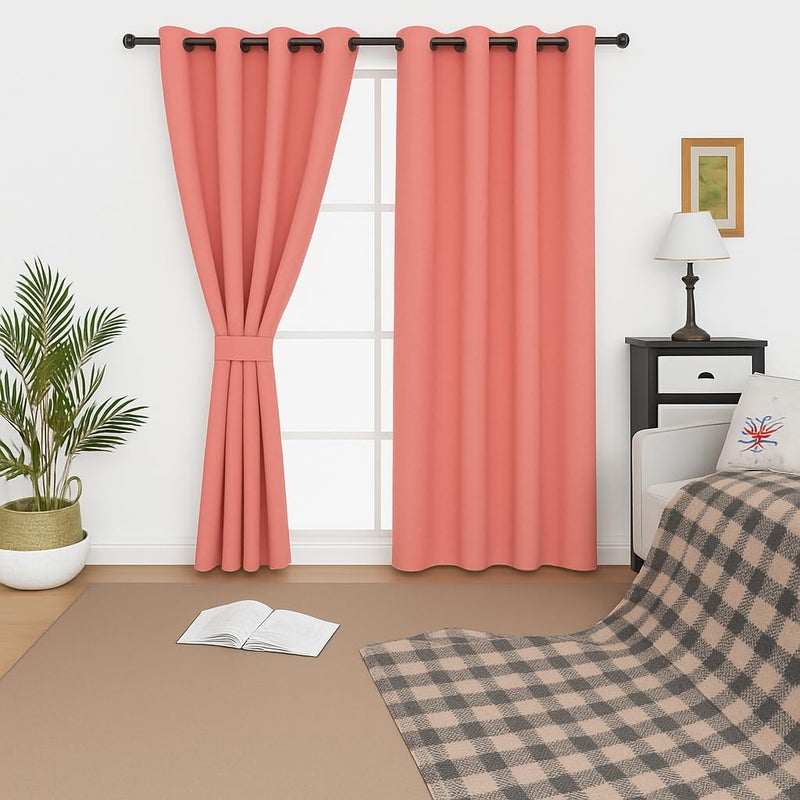 Amali Regal Dimout curtains with 16 Grommets in 2 panels Size (W132 x L 274cm) for living room Decor or bedroom window noise reduction and light blocking - Image 2