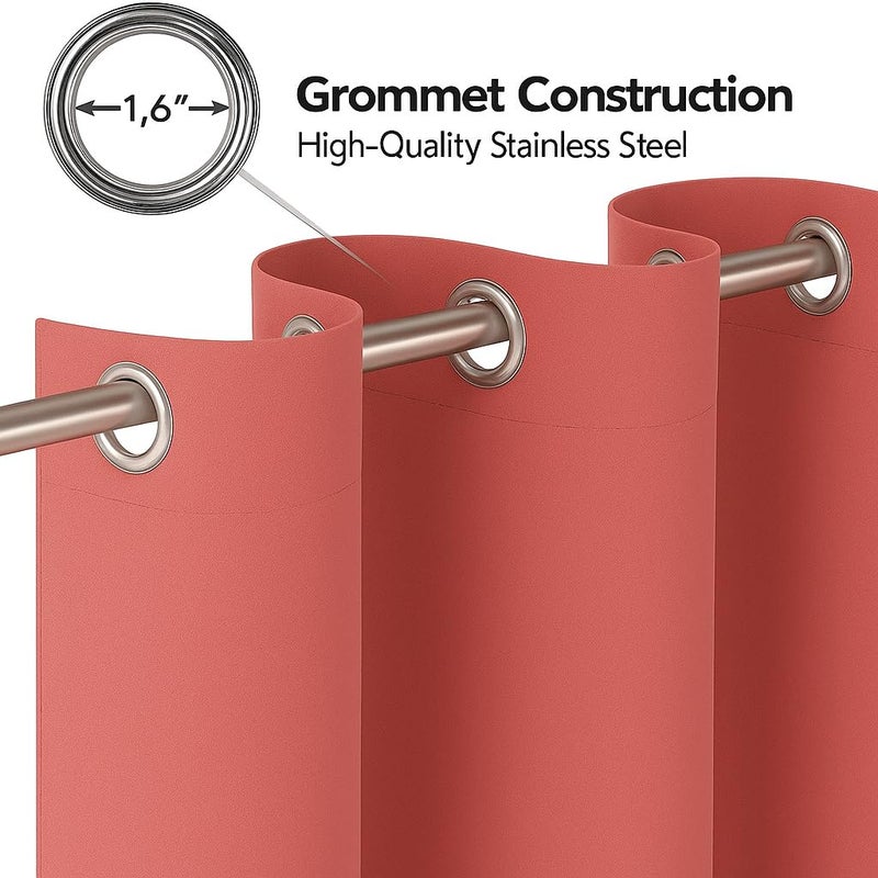 Amali Regal Dimout curtains with 16 Grommets in 2 panels Size (W132 x L 274cm) for living room Decor or bedroom window noise reduction and light blocking - Image 3