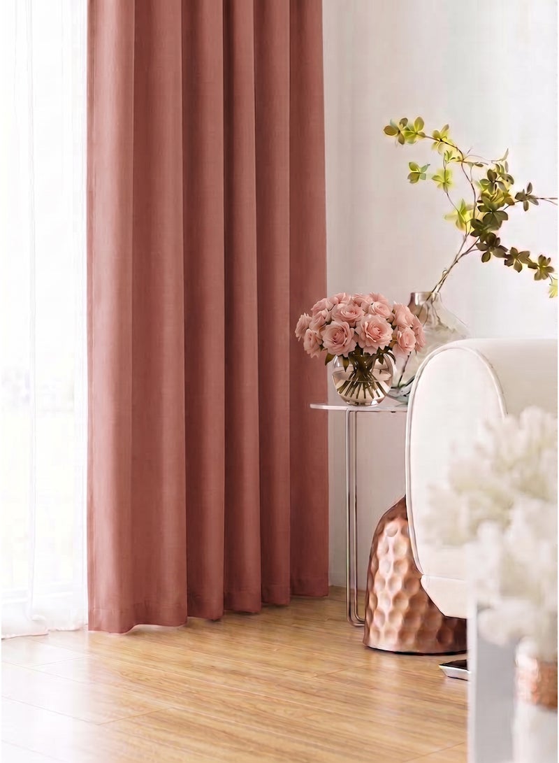 Amali Regal Dimout curtains with 16 Grommets in 2 panels Size (W132 x L 274cm) for living room Decor or bedroom window noise reduction and light blocking - Image 2