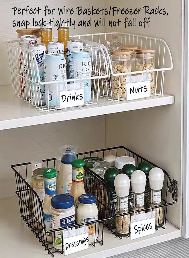 ChanQnTon Shelf Labels 60 Count, Label Holder with Easy Clip Hanger and Matched Blank Label Inserts,Basket Labels and Price Tags,Shelf Tags for Wire Shelving,Labels 3.15x1.57inch . - Image 5