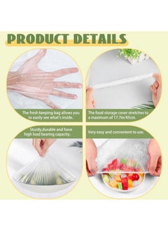OJYUDD 400 Pcs Fresh Keeping Bags,Plastic Food Storage Covers,Elastic Sealing Bowl Lids,Adjustable Wrap Bowl Covers for Family Kitchen Outdoor Picnic  - Image 3