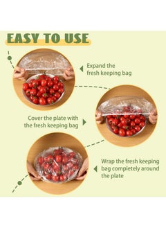 OJYUDD 400 Pcs Fresh Keeping Bags,Plastic Food Storage Covers,Elastic Sealing Bowl Lids,Adjustable Wrap Bowl Covers for Family Kitchen Outdoor Picnic  - Image 5