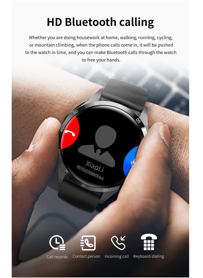 ارواق - ساعة ذكية WATCH GT 4 Pro Plus للرجال بنظام تحديد المواقع بشاشة 1.8 بوصة AMOLED HD IP68 مقاومة للماء وبطارية طويلة أحدث ساعة ذكية فضية - Image 1