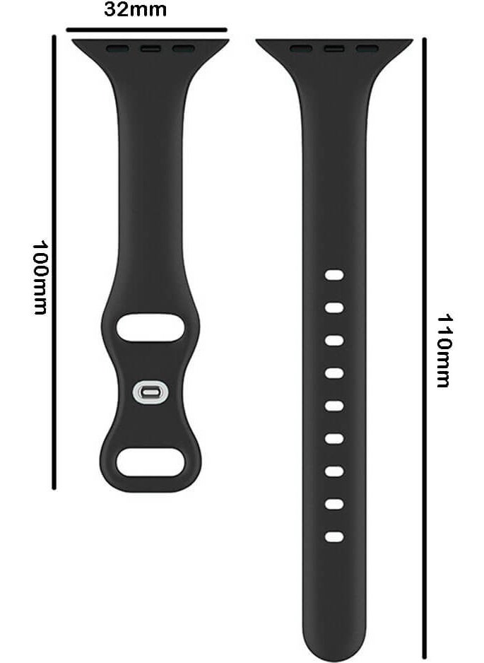 Wozlo - Apple Watch 1, 2, 3, 4, 5, 6, 7, 8, Se Silicone Band Strap - S-M Size 38/40/41MM - Blue - Image 1
