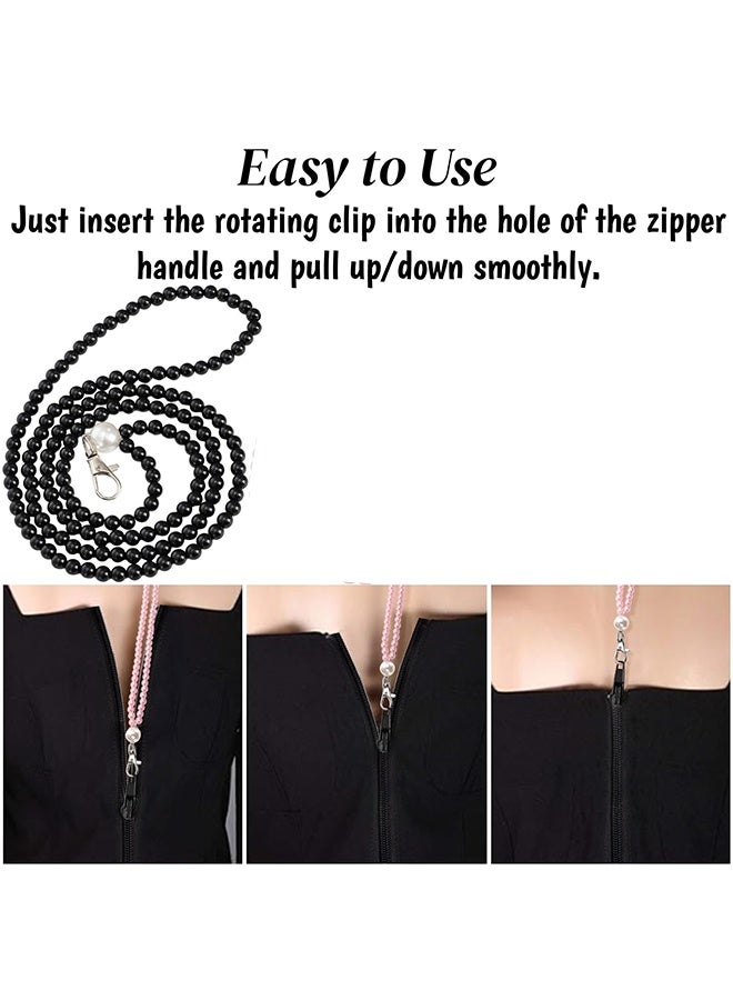 Dress Zipper Helper, 25.5" Dress Zipper Puller with Clip, Beaded Zip Pull Assistant Chain, Back Zip Puller Aid Tool for Long Dresses, Boots, Elderly, Zipping Up Down Dress by Yourself A - Image 5