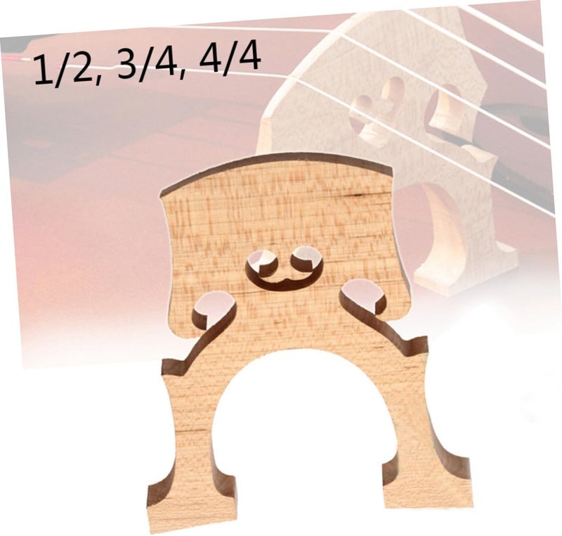 Abaodam 2pcs Fitted Cello Bridge Premium Maple Wood Replacement Parts for Cello Players Lightweight and Easy to Shape Enhances Sound Quality with Natural Wood Grain - Image 5