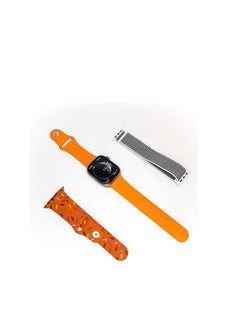 M9 Series 9 Smart Watch - 3 Pairs Bands ( Silicone - Cloth ) - Orange - pzsku/Z28B5CBF1ABFACCD8DBA0Z/45/_/1731940231/233896ba-161b-4148-8fdb-628ba401bcea