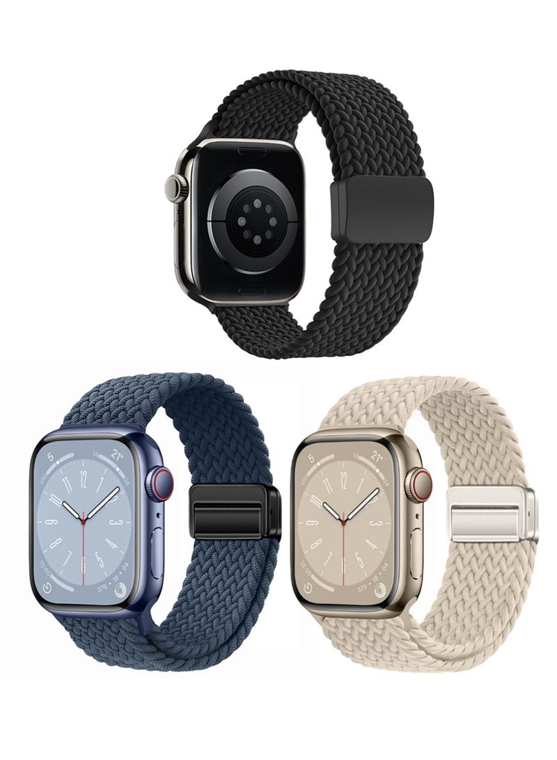 X-level 3Pcs Nylon Watchband Replacement Bracelet for iWatch Series 10/11 46mm,Compatible with iWatch Band 49mm 45mm 44mm 42mm,Sport Strap Replacement WristBands for iWatch Series 9 8 7 6 5 4 ultra 2 ultra 3 ultra SE SE 2 SE 3 - Image 1