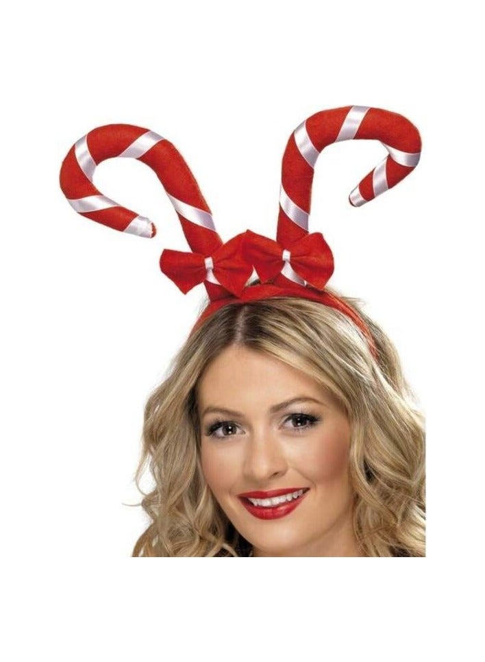 سميفيز عصابة رأس Smiffys-Candy Cane باللونين الأحمر والأبيض< >متعددة الألوان< >< >لأي عمر< >